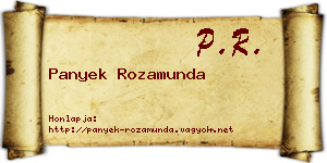 Panyek Rozamunda névjegykártya